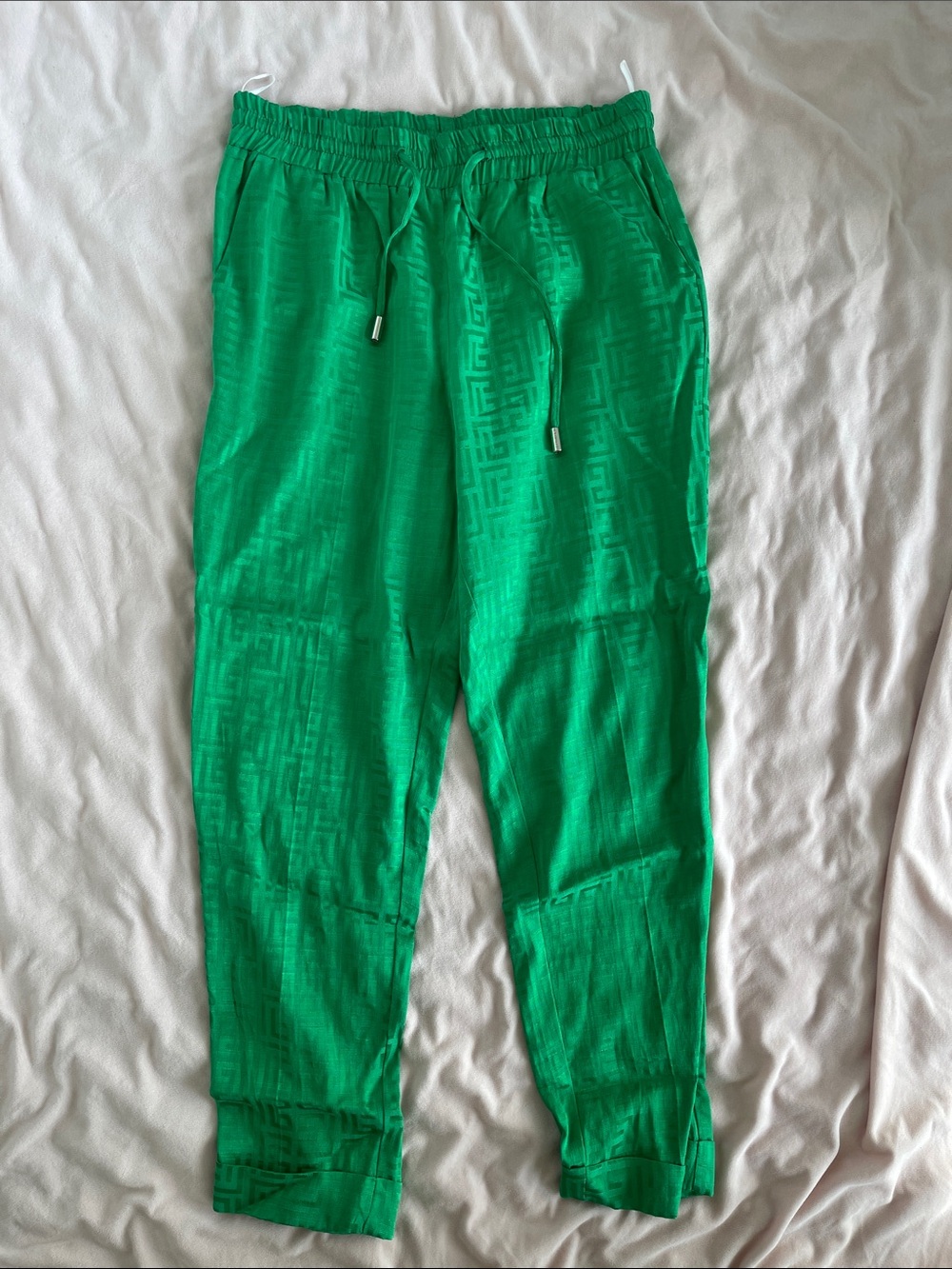 Balmain Green Women's Jogger Sweatpants